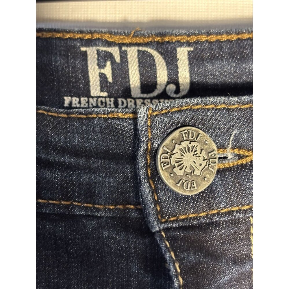 FDJ French Dressing Jeans Suzanne Slim Leg High -Rise Denim  Size 10 Dark Wash - Picture 5 of 13